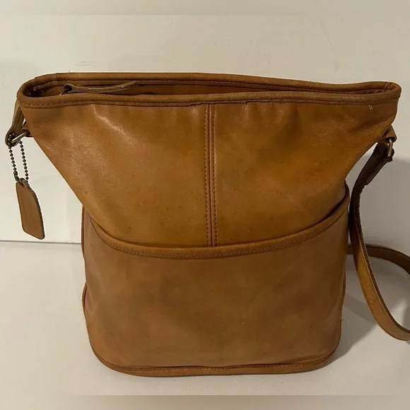Vintage Coach Brown Leather Bucket Bag Crossbody Legacy Made USA - Picture 14 of 15